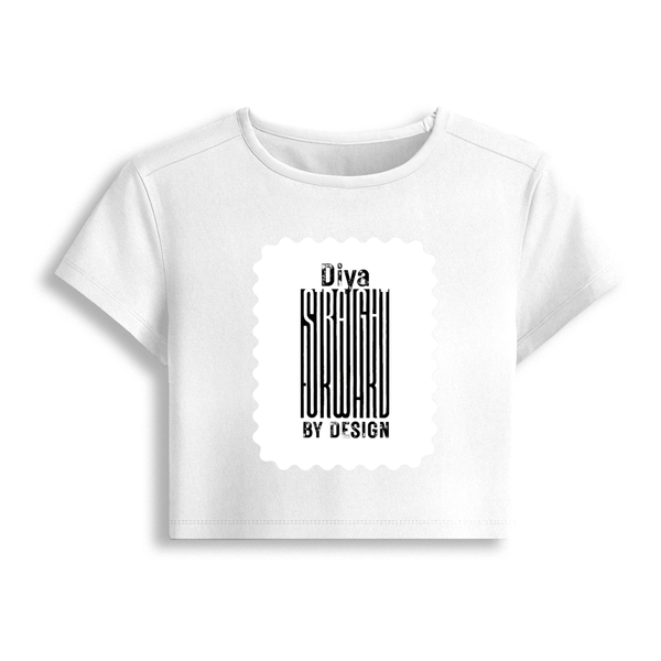Female Baby Tee | Cropped Fit, Gen Z | 95% Cotton 5% Spandex, DTG | Stretchable, Breathable, Pre-Shrunk | Women | Personalized | DTG | Typographic | Design | Everyday | Confident