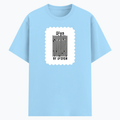 Cotton Stretch T-Shirt | Unisex Adult | 95% Cotton 5% Spandex Blend | 240 GSM, Breathable, Flexible | DTF Print Ready | Personalized | DTF | Typographic | Design | Everyday | Confident - front - Baby Blue - mockup 1