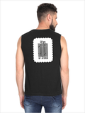 Men's Sleeveless T-Shirt | Regular Fit | 180 GSM Bio-Washed Cotton DTG | Pre-Shrunk, Double Stitched | For Gym & Casual Wear | Personalized | DTG | Typographic | Design | Everyday | Confident - back - Black - mockup 2