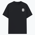 Basic T-Shirt | Unisex XS-2XL | Poly-Cotton Blend | Soft Finish & Durable | Everyday Wear | Personalized | DTG | Typographic | Design | Everyday | Confident - left pocket - Black melange - mockup 3