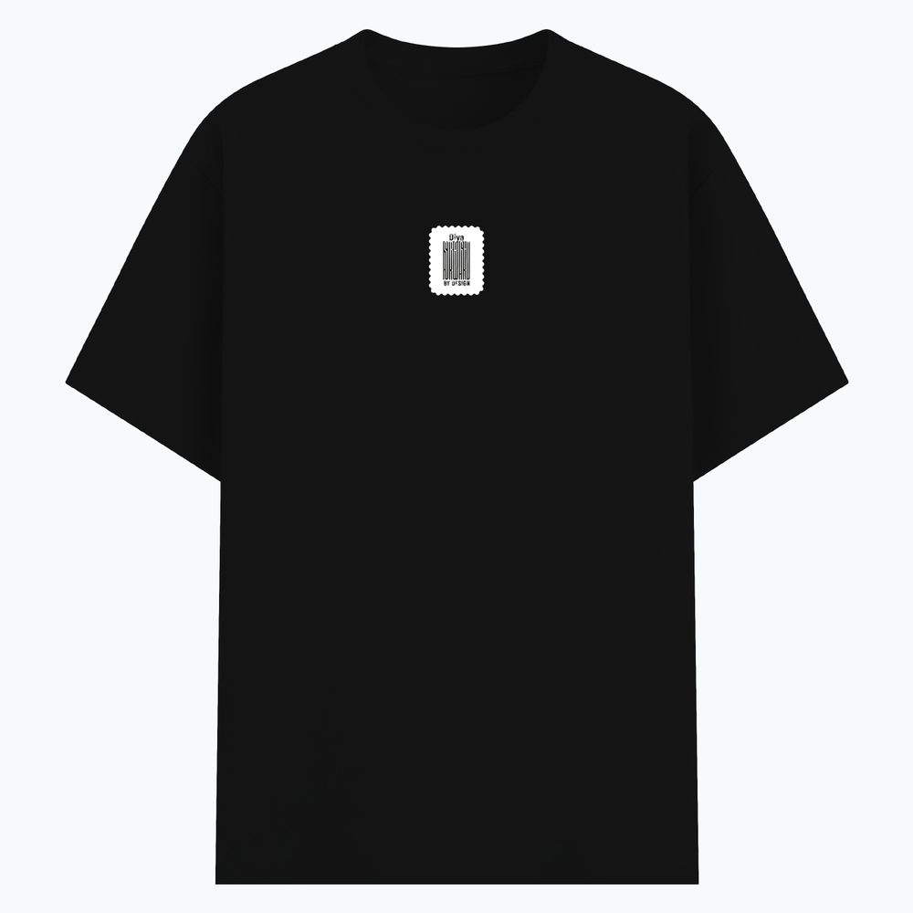 Basic T-Shirt | Unisex Fit, Sizes XS-2XL | 180 GSM Poly-Cotton Blend, DTF Ready | Bio-Wash, Silicon Finish, Durable Stitching | Adults | Personalized | DTF | Typographic | Design | Everyday | Confident - front - Black - mockup 1