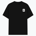 Basic T-Shirt | Unisex Fit, Sizes XS-2XL | 180 GSM Poly-Cotton Blend, DTF Ready | Bio-Wash, Silicon Finish, Durable Stitching | Adults | Personalized | DTF | Typographic | Design | Everyday | Confident - left pocket - Black - mockup 3