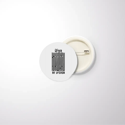 Pin Button Badge | Unisex | Original EPSON Inks | Glossy Finish, Rust-Free, Pin Attached | Everyday Wear | Personalized | Typographic | Design | Everyday | Confident - front_32mm - 32mm - White - mockup 1
