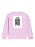 Oversized Sweatshirt | Roomy Relaxed Fit | 400 GSM Cotton Blend | Pre-Shrunk Drop Shoulder | Unisex Adult | Personalized | DTG | Typographic | Design | Everyday | Confident - back - Light Baby Pink - mockup 2