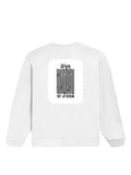 Oversized Sweatshirt | Roomy Relaxed Fit | 400 GSM Cotton Blend | Pre-Shrunk Drop Shoulder | Unisex Adult | Personalized | DTG | Typographic | Design | Everyday | Confident - back - White - mockup 2
