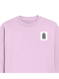 Oversized Sweatshirt | Roomy Relaxed Fit | 400 GSM Cotton Blend | Pre-Shrunk Drop Shoulder | Unisex Adult | Personalized | DTG | Typographic | Design | Everyday | Confident - left pocket - Light Baby Pink - mockup 3