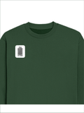 Oversized Sweatshirt | Roomy Relaxed Fit | 400 GSM Cotton Blend | Pre-Shrunk Drop Shoulder | Unisex Adult | Personalized | DTG | Typographic | Design | Everyday | Confident - right pocket - Bottle Green - mockup 4