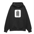 Oversized Hoodie | Unisex Relaxed Fit | 400 GSM Cotton Blend | DTG Printed | Drop Shoulder, Pre-Shrunk | Adults | Personalized | DTG | Typographic | Design | Everyday | Confident - front - Black - mockup 1
