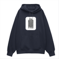Oversized Hoodie | Unisex Relaxed Fit | 400 GSM Cotton Blend | DTG Printed | Drop Shoulder, Pre-Shrunk | Adults | Personalized | DTG | Typographic | Design | Everyday | Confident - front - Navy Blue - mockup 1