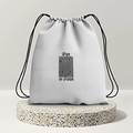 Drawstring Bag | Unisex | 280 GSM Cotton | Sturdy Drawstrings, Heavy-Duty | Printing, Embroidery | Personalized | Embroidery | DTG | Typographic | Design | Everyday | Confident - back - mockup 2