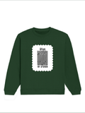 Oversized Sweatshirt | Roomy Relaxed Fit | 400 GSM Cotton Blend | Pre-Shrunk Drop Shoulder | Unisex Adult | Personalized | DTF | Typographic | Design | Everyday | Confident - front - Bottle Green - mockup 1