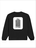 Oversized Sweatshirt | Roomy Relaxed Fit | 400 GSM Cotton Blend | Pre-Shrunk Drop Shoulder | Unisex Adult | Personalized | DTF | Typographic | Design | Everyday | Confident - back - Black - mockup 2