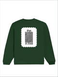 Oversized Sweatshirt | Roomy Relaxed Fit | 400 GSM Cotton Blend | Pre-Shrunk Drop Shoulder | Unisex Adult | Personalized | DTF | Typographic | Design | Everyday | Confident - back - Bottle Green - mockup 2