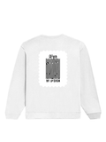 Oversized Sweatshirt | Roomy Relaxed Fit | 400 GSM Cotton Blend | Pre-Shrunk Drop Shoulder | Unisex Adult | Personalized | DTF | Typographic | Design | Everyday | Confident - back - White - mockup 2