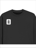 Oversized Sweatshirt | Roomy Relaxed Fit | 400 GSM Cotton Blend | Pre-Shrunk Drop Shoulder | Unisex Adult | Personalized | DTF | Typographic | Design | Everyday | Confident - right pocket - Black - mockup 4