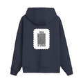 Oversized Hoodie | Relaxed Fit, Drop-Shoulder | 400 GSM Fabric | Warm, Durable | Unisex | Personalized | DTF | Typographic | Design | Everyday | Confident - back - Navy Blue - mockup 2