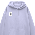 Oversized Hoodie | Relaxed Fit, Drop-Shoulder | 400 GSM Fabric | Warm, Durable | Unisex | Personalized | DTF | Typographic | Design | Everyday | Confident - right pocket - Lavender - mockup 4