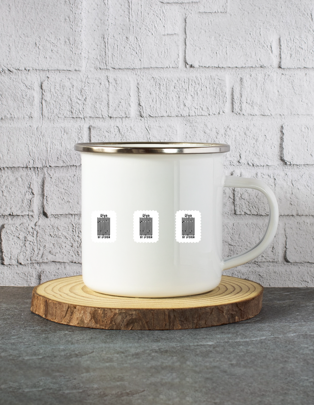 White Enamel Mugs | 11 Oz | Enamel Coated Stainless Steel | Dishwasher Safe, Shatterproof | Unisex | Personalized | Typographic | Design | Everyday | Confident - front - mockup 1