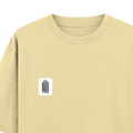 Oversized Standard T-Shirt | Unisex Relaxed Fit | 100% Super Combed Cotton DTG | Soft, Breathable & Durable | Adult | Personalized | DTG | Typographic | Design | Everyday | Confident - left pocket - Beige - mockup 3