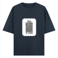 Oversized Standard T-Shirt | Unisex Oversized Fit | 180 GSM 100% Super Combed Cotton | DTF Print | Soft & Durable | Personalized | DTF | Typographic | Design | Everyday | Confident - front - Navy Blue - mockup 1