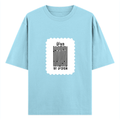 Oversized Classic T-Shirt | Unisex Oversized Fit | 100% Super-Combed Cotton | Pre-Shrunk & Ribbed Neck | Adults | Personalized | DTG | Typographic | Design | Everyday | Confident - front - Baby Blue - mockup 1