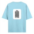 Oversized Classic T-Shirt | Unisex Oversized Fit | 100% Super-Combed Cotton | Pre-Shrunk & Ribbed Neck | Adults | Personalized | DTG | Typographic | Design | Everyday | Confident - back - Baby Blue - mockup 2