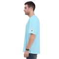 Oversized Classic T-Shirt | Unisex Oversized Fit | 100% Super-Combed Cotton | Pre-Shrunk & Ribbed Neck | Adults | Personalized | DTG | Typographic | Design | Everyday | Confident - right sleeve - Baby Blue - mockup 6
