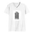Men's V-Neck T-Shirt | Regular Fit | 180 GSM Bio-Washed Cotton | DTG Print | Durable | Personalized | DTG | Typographic | Design | Everyday | Confident - front - White - mockup 1