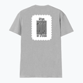 Men's V-Neck T-Shirt | Regular Fit | 180 GSM Bio-Washed Cotton | DTG Print | Durable | Personalized | DTG | Typographic | Design | Everyday | Confident - back - Grey Melange - mockup 2