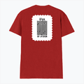 Men's V-Neck T-Shirt | Regular Fit | 180 GSM Bio-Washed Cotton | DTG Print | Durable | Personalized | DTG | Typographic | Design | Everyday | Confident - back - Red - mockup 2