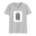 Male V Neck T-Shirt | Regular Fit | 180 GSM Bio-Washed Cotton | DTF Print | Double Stitched, Pre-Shrunk | Men | Personalized | DTF | Typographic | Design | Everyday | Confident - front - Grey Melange - mockup 1