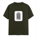 Classic Crew T-Shirt | Men's Regular Fit | 180 GSM Bio-Washed Cotton | DTG Print Ready | Double-Stitched & Ribbed Neck | Personalized | DTG | Typographic | Design | Everyday | Confident - front - Olive Green - mockup 1