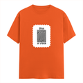 Classic Crew T-Shirt | Men's Regular Fit | 180 GSM Bio-Washed Cotton | DTG Print Ready | Double-Stitched & Ribbed Neck | Personalized | DTG | Typographic | Design | Everyday | Confident - front - Orange - mockup 1