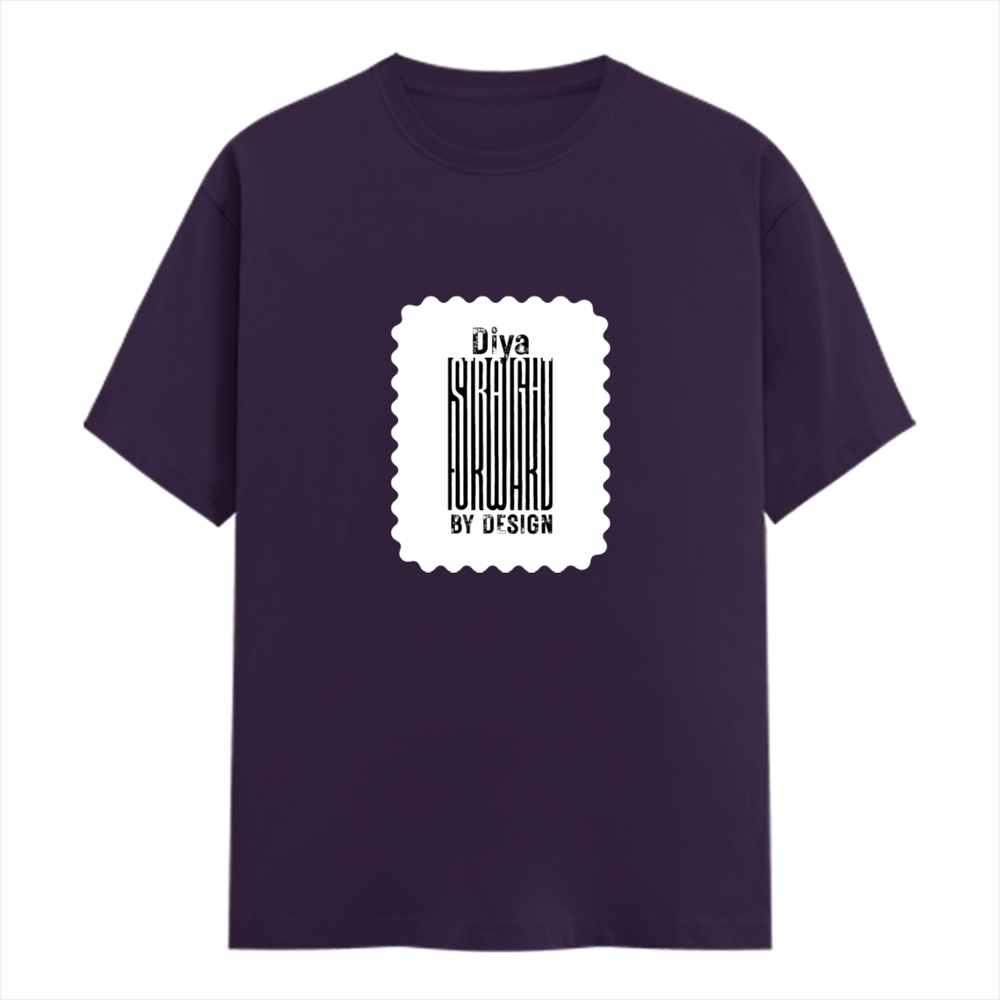 Classic Crew T-Shirt | Men's Regular Fit | 180 GSM Bio-Washed Cotton | DTG Print Ready | Double-Stitched & Ribbed Neck | Personalized | DTG | Typographic | Design | Everyday | Confident - front - Purple - mockup 1