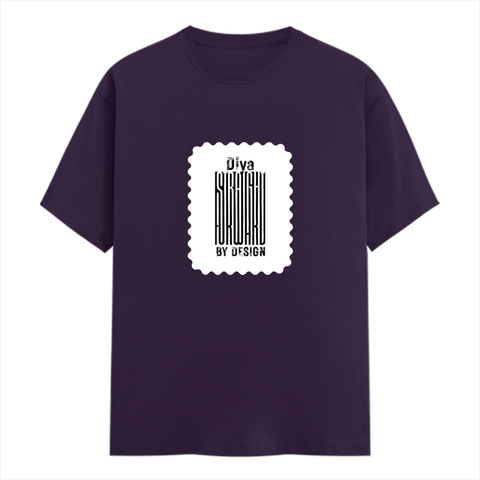 Classic Crew T-Shirt | Men's Regular Fit | 180 GSM Bio-Washed Cotton | DTG Print Ready | Double-Stitched & Ribbed Neck | Personalized | DTG | Typographic | Design | Everyday | Confident - front - Purple - mockup 1