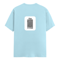 Classic Crew T-Shirt | Men's Regular Fit | 180 GSM Bio-Washed Cotton | DTG Print Ready | Double-Stitched & Ribbed Neck | Personalized | DTG | Typographic | Design | Everyday | Confident - back - Baby Blue - mockup 2