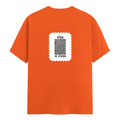 Classic Crew T-Shirt | Men's Regular Fit | 180 GSM Bio-Washed Cotton | DTG Print Ready | Double-Stitched & Ribbed Neck | Personalized | DTG | Typographic | Design | Everyday | Confident - back - Orange - mockup 2