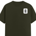 Classic Crew T-Shirt | Men's Regular Fit | 180 GSM Bio-Washed Cotton | DTG Print Ready | Double-Stitched & Ribbed Neck | Personalized | DTG | Typographic | Design | Everyday | Confident - left pocket - Olive Green - mockup 3