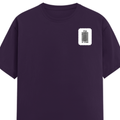 Classic Crew T-Shirt | Men's Regular Fit | 180 GSM Bio-Washed Cotton | DTG Print Ready | Double-Stitched & Ribbed Neck | Personalized | DTG | Typographic | Design | Everyday | Confident - left pocket - Purple - mockup 3