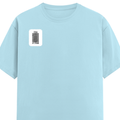 Classic Crew T-Shirt | Men's Regular Fit | 180 GSM Bio-Washed Cotton | DTG Print Ready | Double-Stitched & Ribbed Neck | Personalized | DTG | Typographic | Design | Everyday | Confident - right pocket - Baby Blue - mockup 4