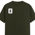 Classic Crew T-Shirt | Men's Regular Fit | 180 GSM Bio-Washed Cotton | DTG Print Ready | Double-Stitched & Ribbed Neck | Personalized | DTG | Typographic | Design | Everyday | Confident - right pocket - Olive Green - mockup 4