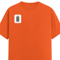 Classic Crew T-Shirt | Men's Regular Fit | 180 GSM Bio-Washed Cotton | DTG Print Ready | Double-Stitched & Ribbed Neck | Personalized | DTG | Typographic | Design | Everyday | Confident - right pocket - Orange - mockup 4