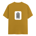Female Classic Crew T-Shirt | Women's Regular Fit | 180 GSM Bio-Washed Cotton | Double Stitched, Pre-Shrunk | Personalized | DTG | Typographic | Design | Everyday | Confident - back - Mustard Yellow - mockup 2