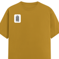 Female Classic Crew T-Shirt | Women's Regular Fit | 180 GSM Bio-Washed Cotton | Double Stitched, Pre-Shrunk | Personalized | DTG | Typographic | Design | Everyday | Confident - right pocket - Mustard Yellow - mockup 4