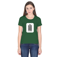Women's Classic Crew T-Shirt | Regular Fit | 180 GSM Bio-Washed Cotton | DTF Print Ready | Double Stitched, Pre-Shrunk | Personalized | DTF | Typographic | Design | Everyday | Confident