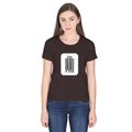 Women's Classic Crew T-Shirt | Regular Fit | 180 GSM Bio-Washed Cotton | DTF Print Ready | Double Stitched, Pre-Shrunk | Personalized | DTF | Typographic | Design | Everyday | Confident - front - Coffee Brown - mockup 1