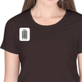 Women's Classic Crew T-Shirt | Regular Fit | 180 GSM Bio-Washed Cotton | DTF Print Ready | Double Stitched, Pre-Shrunk | Personalized | DTF | Typographic | Design | Everyday | Confident - right pocket - Coffee Brown - mockup 4