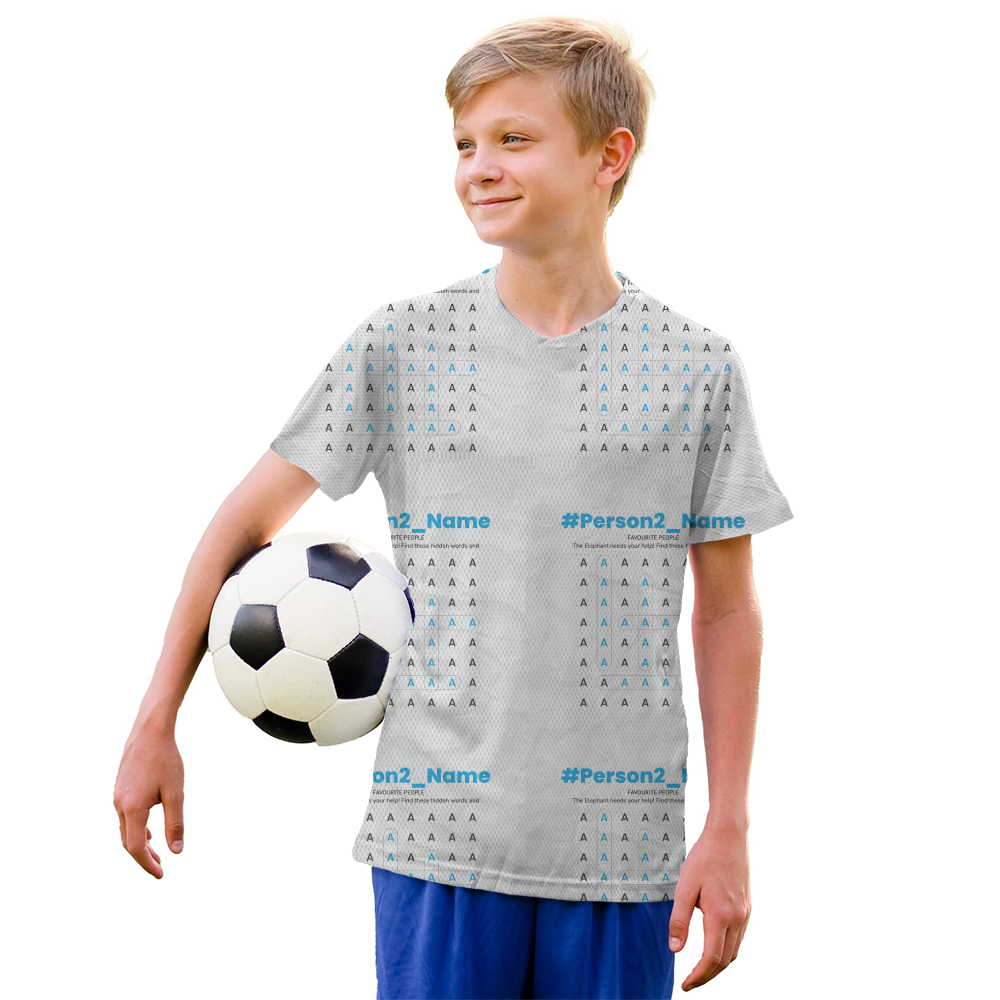 Kids Sports T-Shirt | Unisex Fit | 170 GSM Polyester | Sublimation Printed | Breathable & Fade-Proof | Boys & Girls | Personalized | Playful | Puzzles | Games - front - White - mockup 1