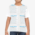 Kids Sports T-Shirt | Unisex Fit | 170 GSM Polyester | Sublimation Printed | Breathable & Fade-Proof | Boys & Girls | Personalized | Playful | Puzzles | Games - front_2 - White - mockup 2