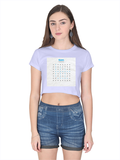 Female Crop Top | Women's Regular Fit | 180 GSM Bio-Washed Cotton | Double Stitched, Pre-Shrunk | For Her | Personalized | DTG | Typographic | Favorite People | Everyday | Sentimental - front - Lavender - mockup 1